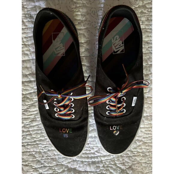 Vans Love Is Love Pride Sneakers Embroidered Size 13 - Picture 2 of 9